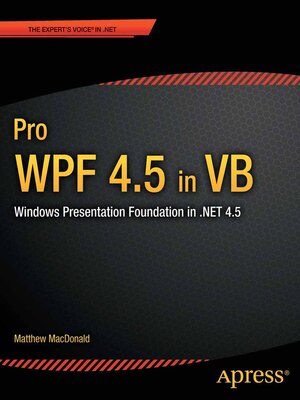 cover image of Pro WPF 4.5 in VB